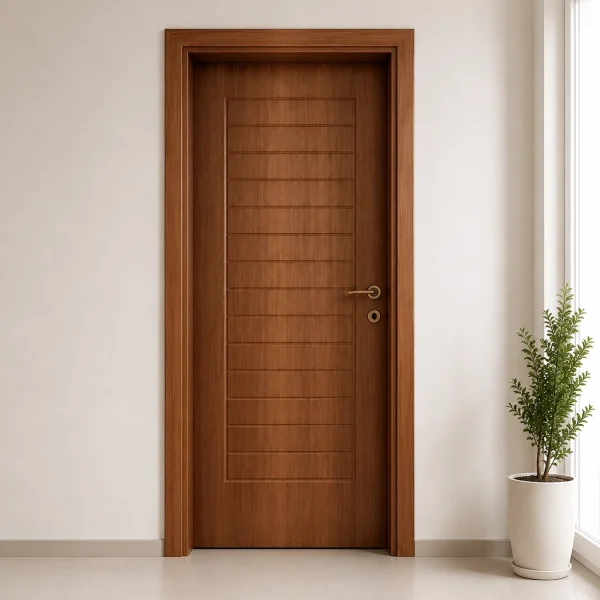 درب طرح چوب مدل خطوط افقی کلاسیک